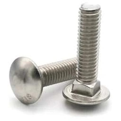 Carriage bolt and hex bolt, an example of a graded fastener